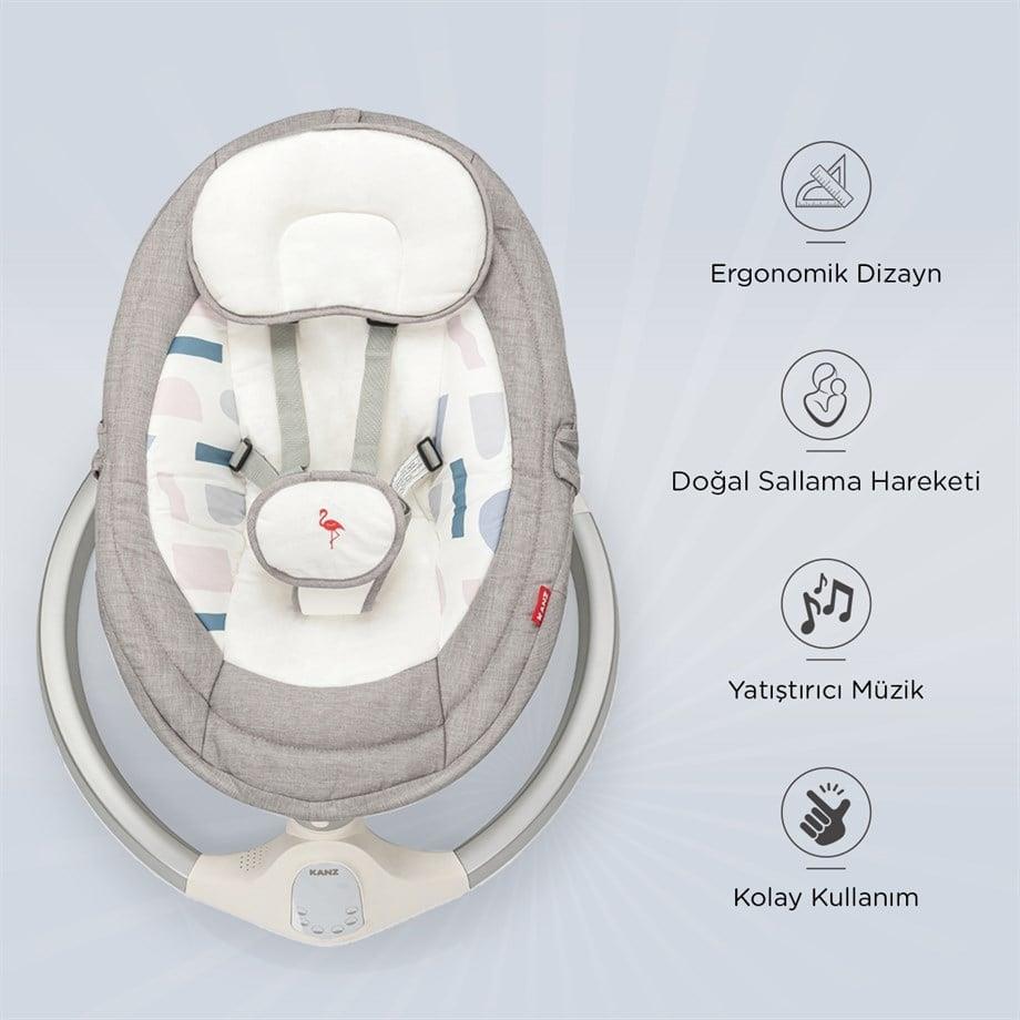 Kanz Flamingo Elektrikli Ana Kucagı Gri