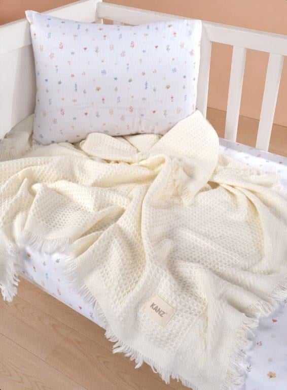 Kanz Home Kanz - Masal Huzur Pike Set (knz-0075) Knz-0075.Flowers-Krem---