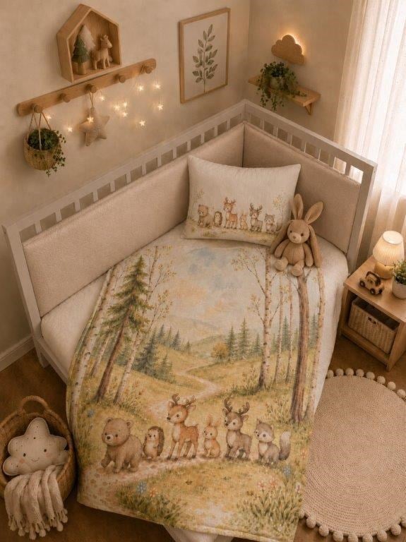 Kanz Home Kanz - Sweet Nest Baskılı  Müslin Set 4 Kat (knz-0069) Knz-0069.Nuvola------