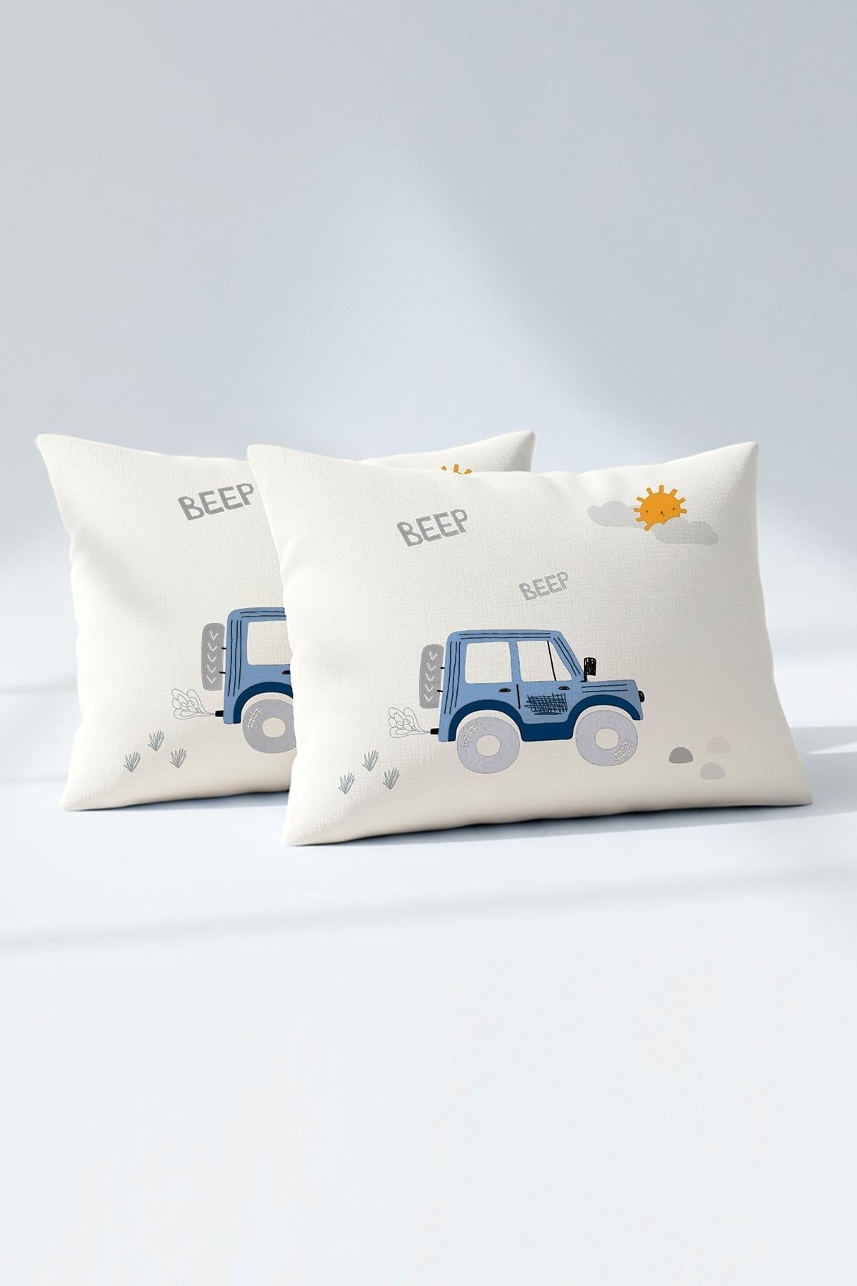 Kanz Ranforce Yastık Kılıfı  2ad Knz-005 Bdıgger Cars
