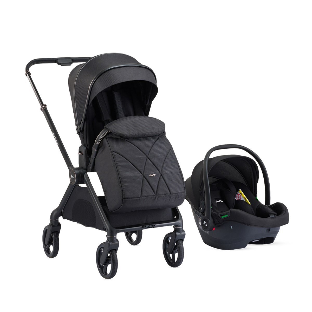 Kraft Alexa Travel Sistem Bebek Arabası -Black
