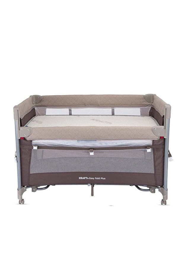Kraft Baby Easy Fold PLUS Anne Yanı Oyun Parkı 70x110 cm Bej