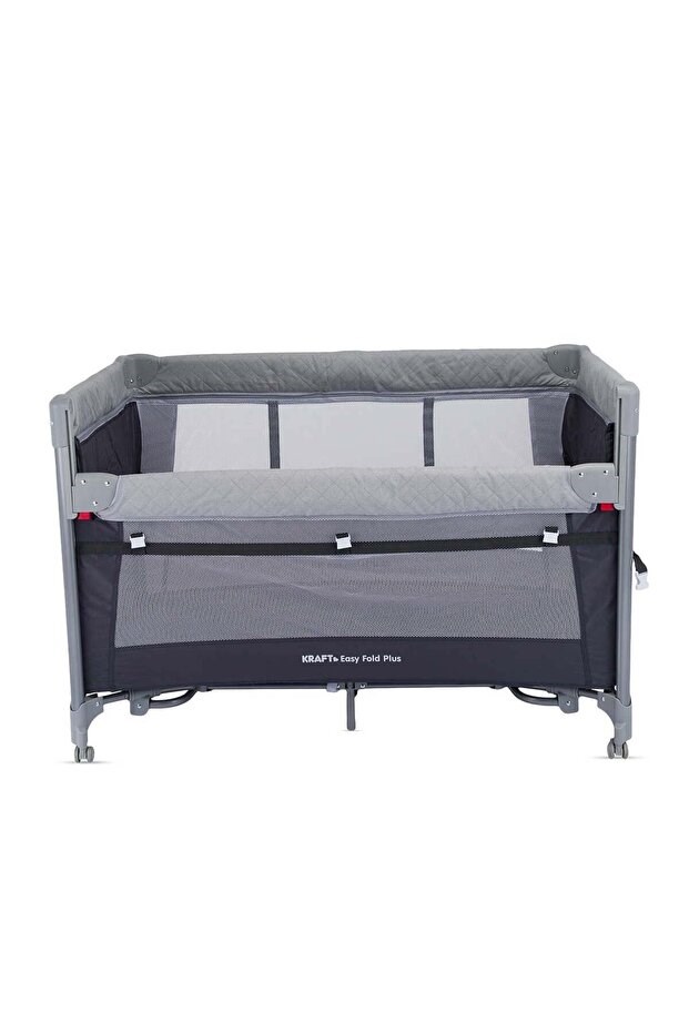 Kraft Baby Easy Fold PLUS Anne Yanı Oyun Parkı 70x110 cm Açık Grey