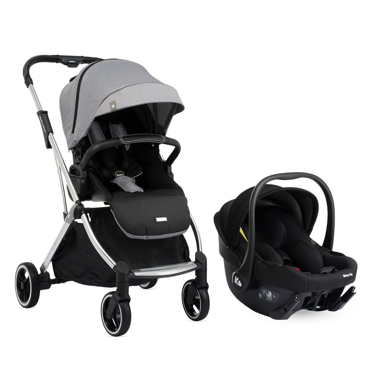 Kraft Baby Nature Travel Sistem Bebek Arabası Gri
