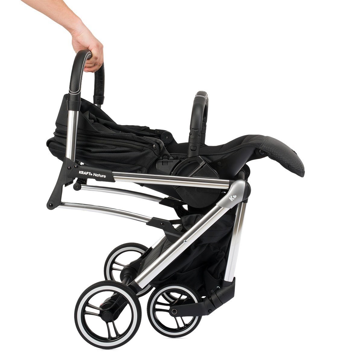 Kraft Baby Nature Travel Sistem Bebek Arabası Siyah