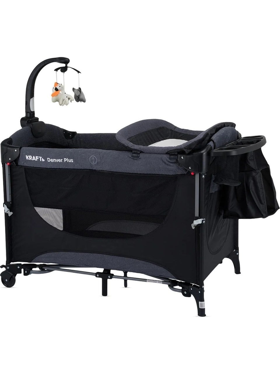 Kraft Denver Plus Oyun Parkı Anne Yanı Yatak Hediyeli Black 63*105 Cm