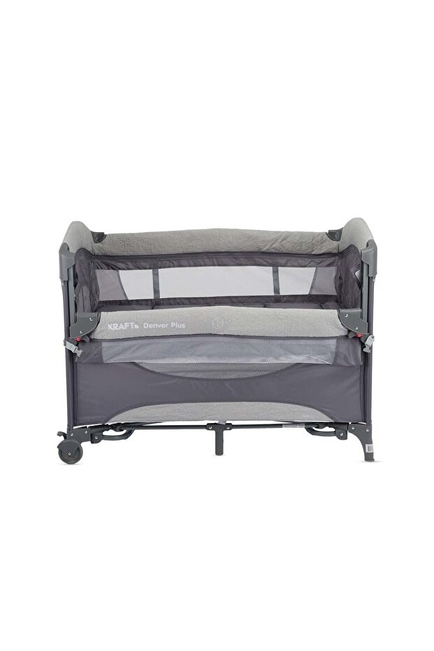 Kraft Denver Plus Oyun Parkı Anne Yanı Yatak Hediyeli Lıght Grey 63*105 Cm