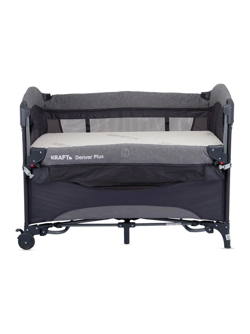 Kraft Denver Plus Oyun Parkı Anne Yanı Yatak Hediyeli Dark Grey 63*105 Cm