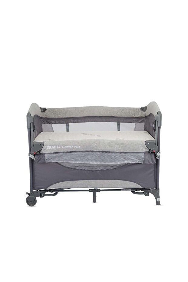 Kraft Denver Plus Oyun Parkı Anne Yanı Yatak Hediyeli Lıght Grey 63*105 Cm