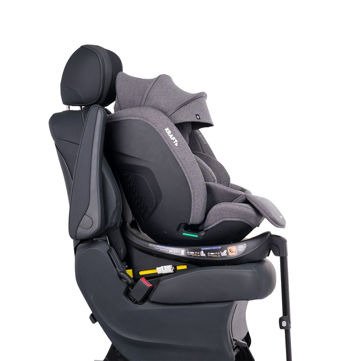 Kraft Figo Fix i-Size 40-150 cm (0-36 kg) Oto Koltuğu Green Grey