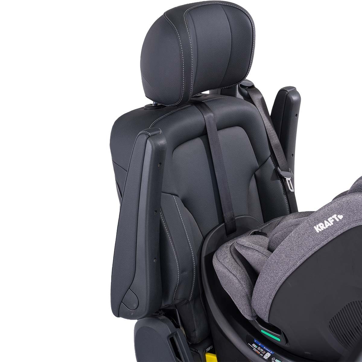 Kraft Figo Fix i-Size 40-150 cm (0-36 kg) Oto Koltuğu Green Grey