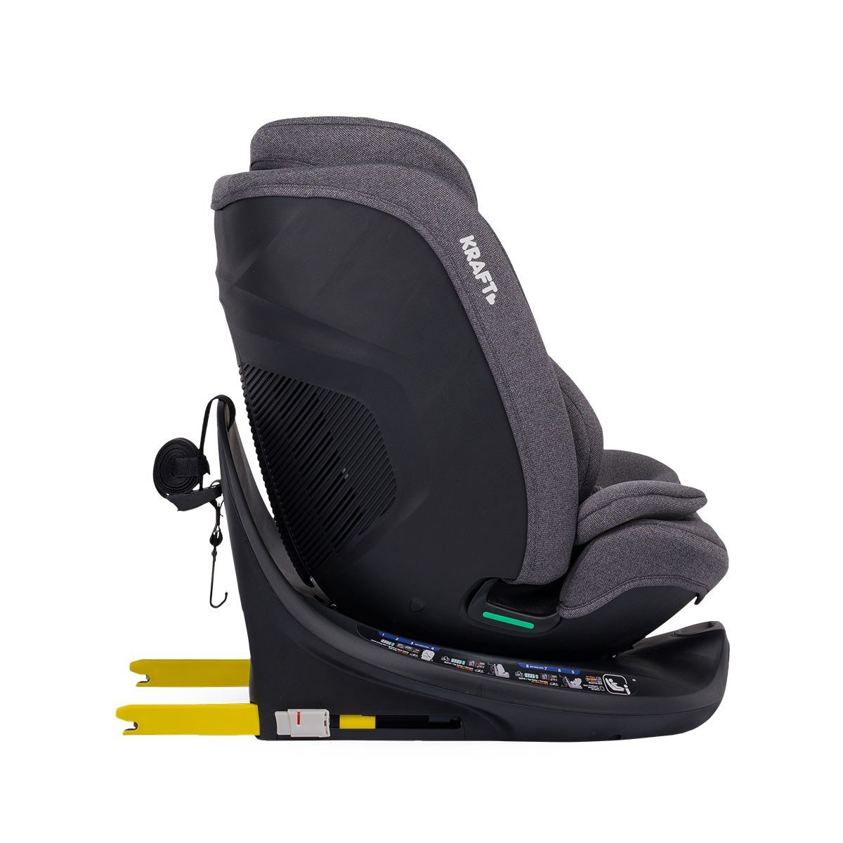Kraft Figo Fix i-Size 40-150 cm (0-36 kg) Oto Koltuğu Green Grey