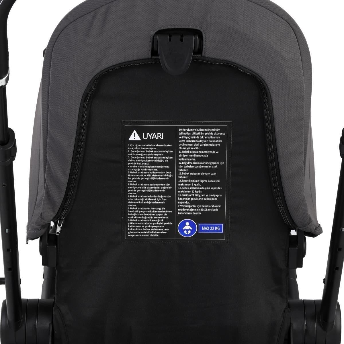 Kraft Focus Travel Sistem Bebek Arabası Grey