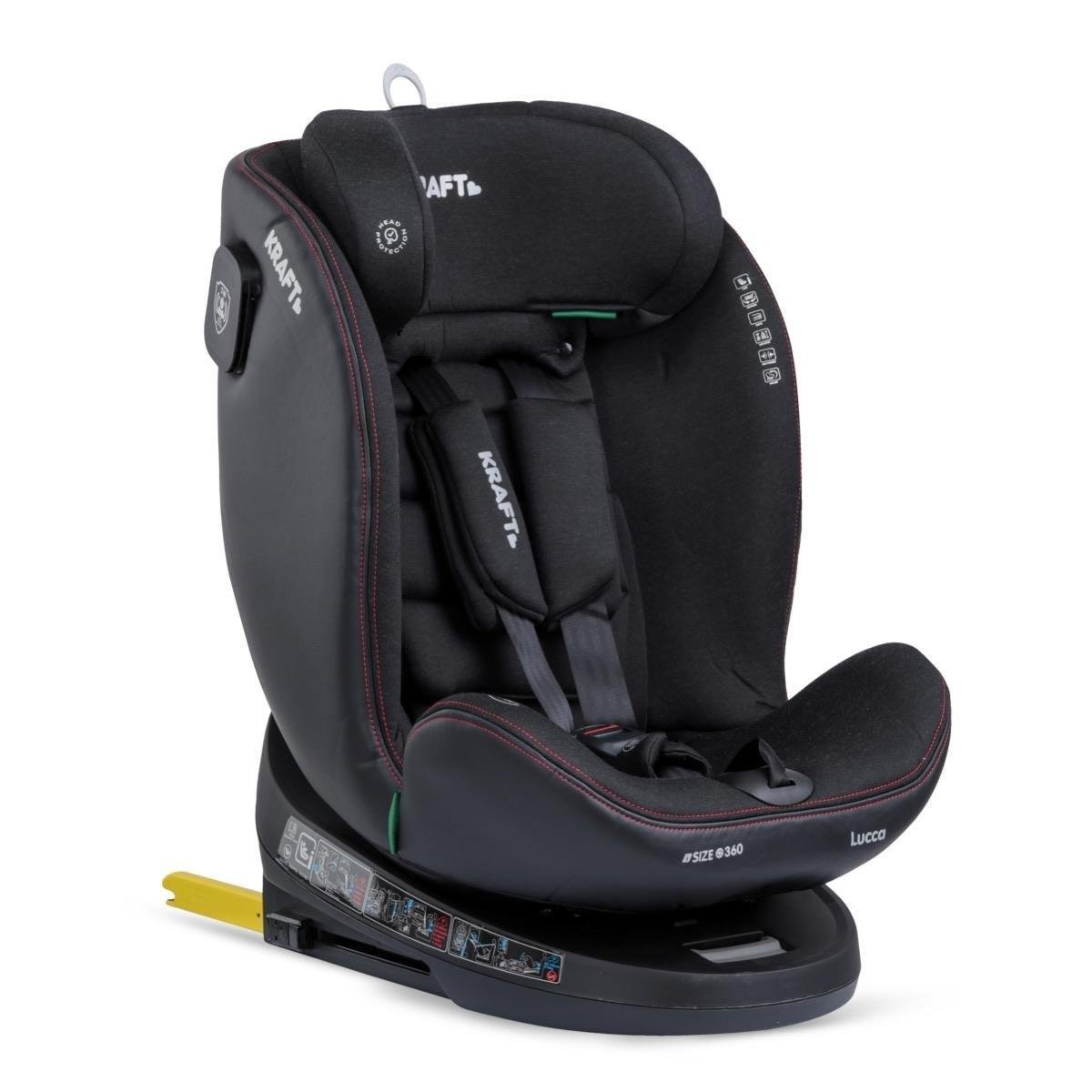 Kraft Lucca i-size (40-150 cm) 0-36 Kg Oto Koltuğu Siyah