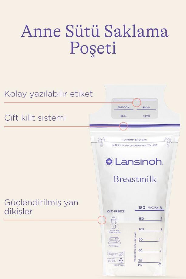 Lansınoh Anne Sütü Saklama Poşetleri 50 adet
