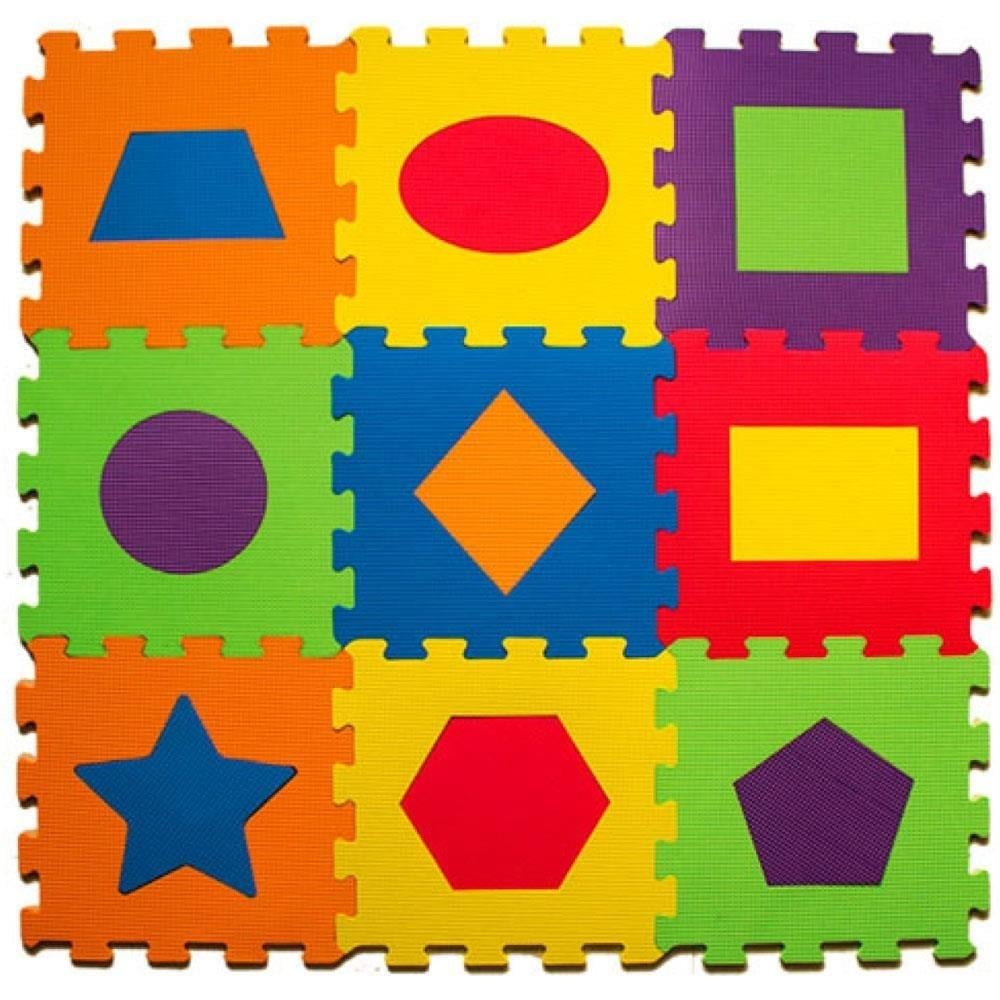 Matrax Akçiçek Oyuncak Puzzle 33x33 Cm 7 Mm Geometrik Şekiller
