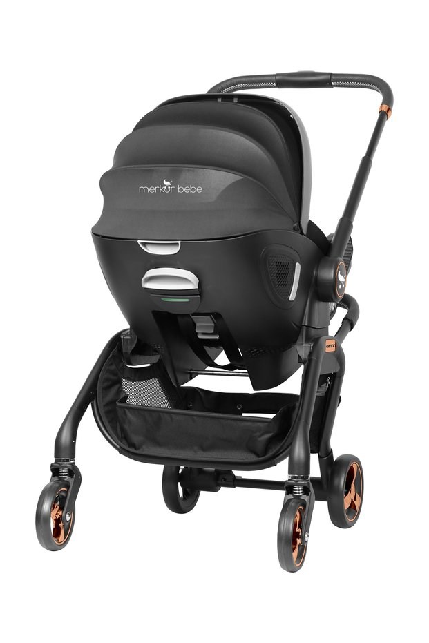 Merkür Bebe Merkür Bebe Onyx 2’si 1 Arada I-size Oto Koltuğu Ve Bebek Arabası, 0-13 Kg, Siyah