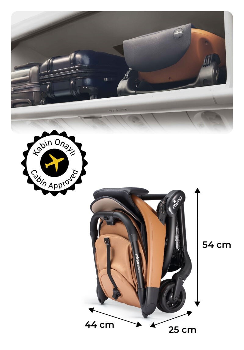 Mima Miro Kabin Boy Bebek Arabası Mocha ( Ön Bar + Adaptör Kit ) Hediyeli
