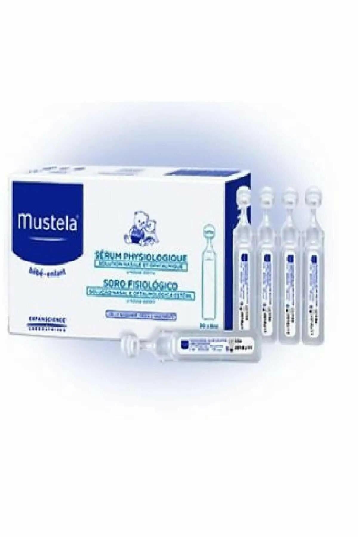 Mustela Physiological Saline Solution Serum Fizyolojik Burun Damlası 20 Flakon x 5 ml
