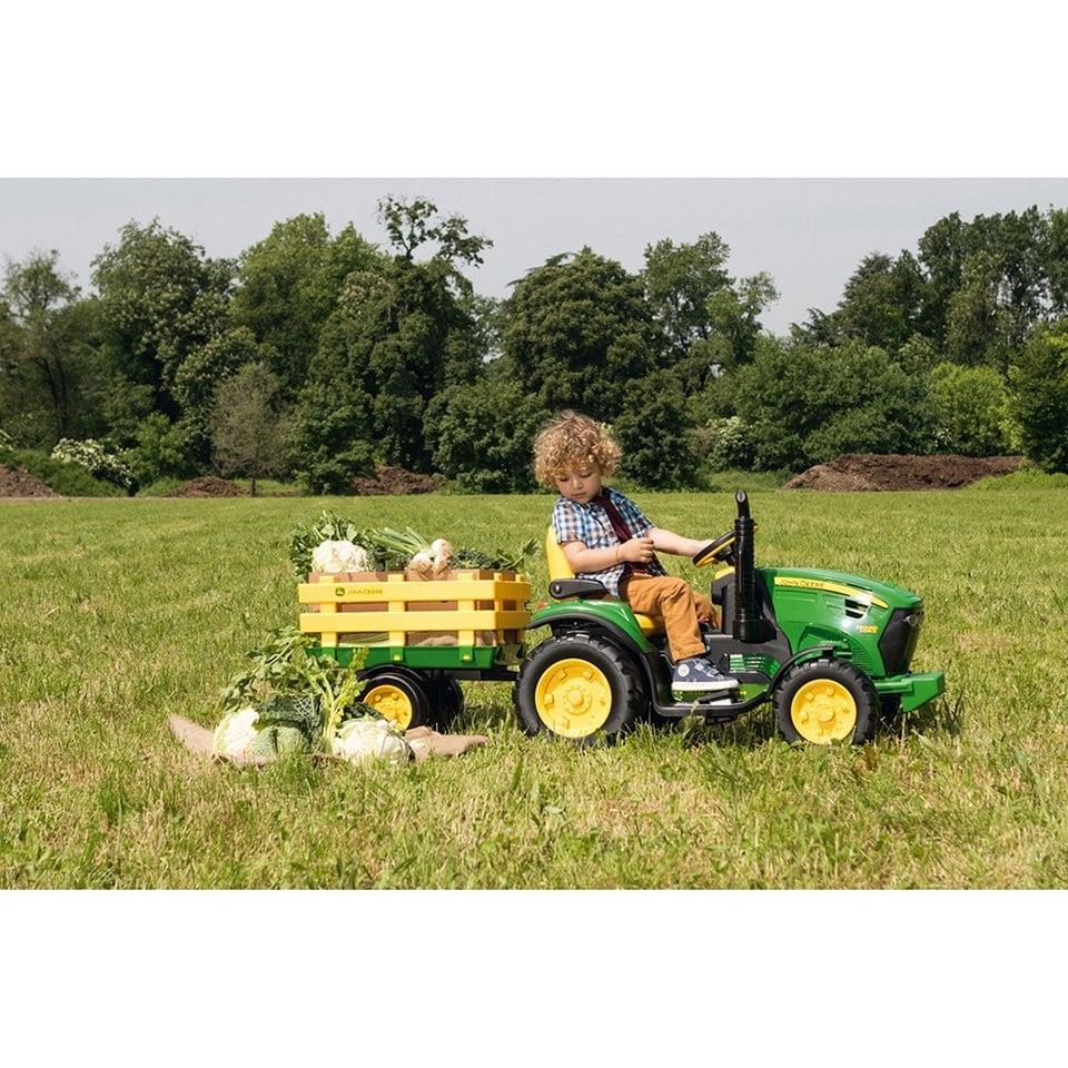 Peg Perego John Deere Ground Force With Trailer 12 Volt Akülü Traktör