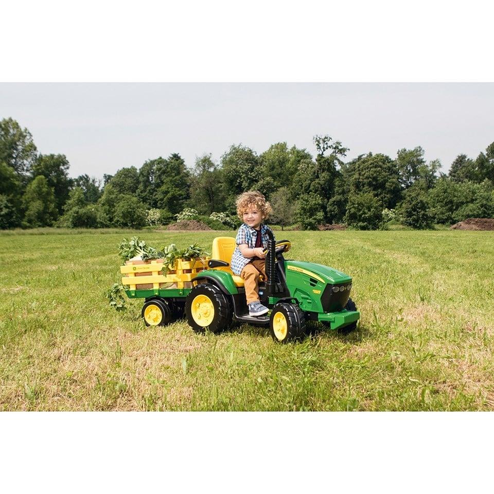 Peg Perego John Deere Ground Force With Trailer 12 Volt Akülü Traktör