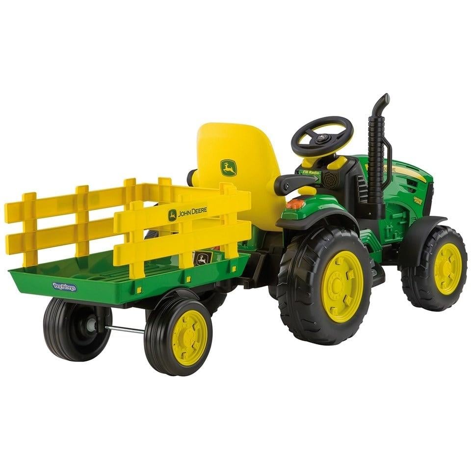 Peg Perego John Deere Ground Force With Trailer 12 Volt Akülü Traktör