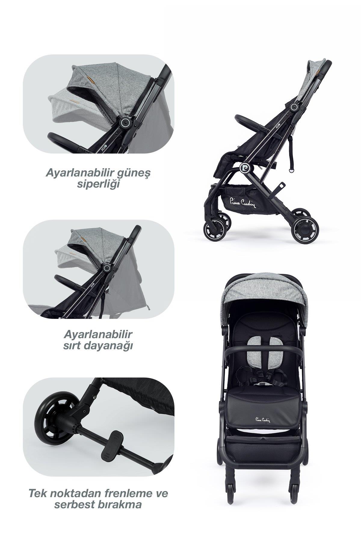 Pierre Cardin Jojo Bebek Arabası Gri