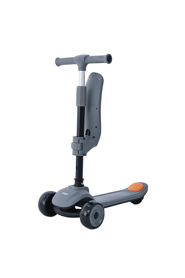 Prego Bluetooth Özellikli Işıklı Katlanabilir Nitro Scooter Gri  K605