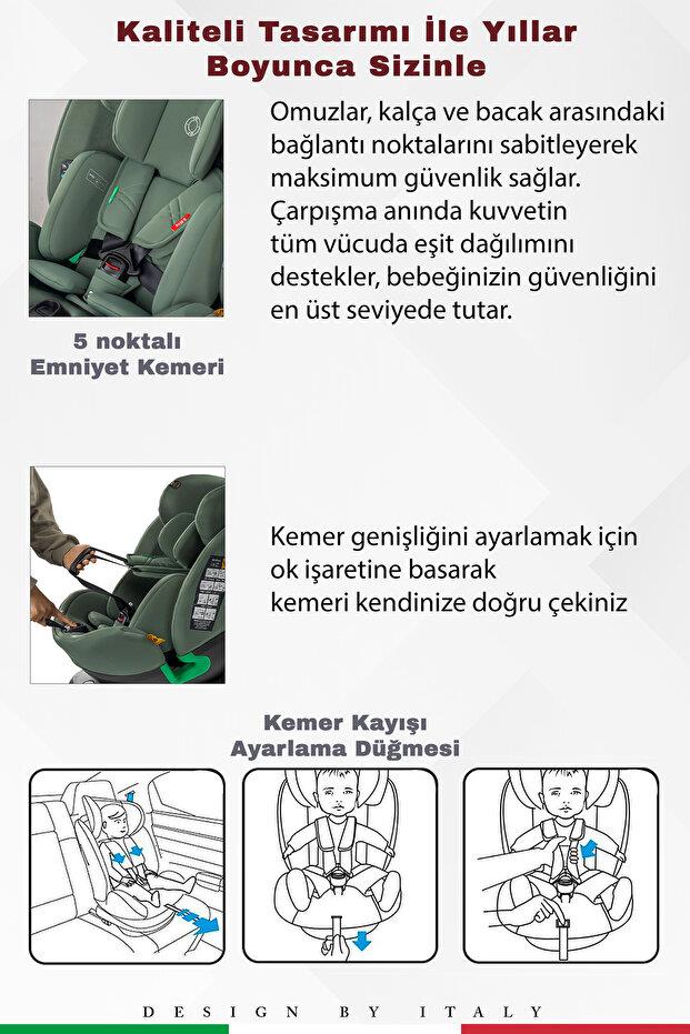 Prego Tronfix i-size ( 40 * 150 cm ) 0-36 Oto Koltuğu Yeşil