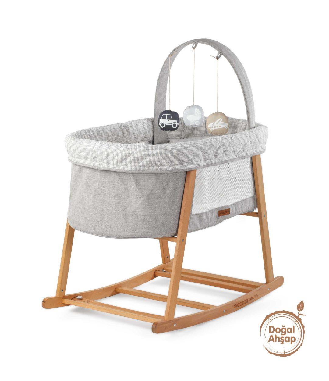 Quero Terra Ahşap Çift Sallanir Beşik Gri