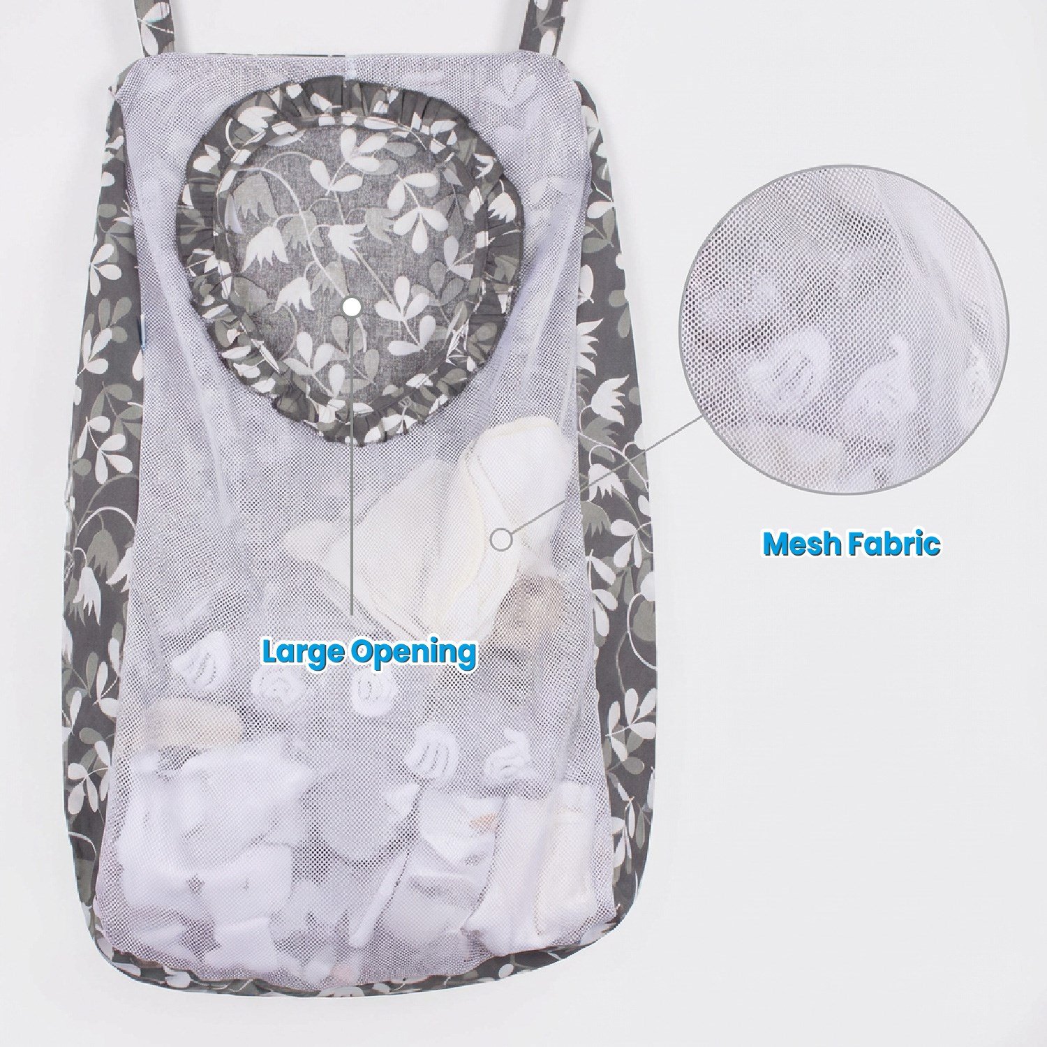 Sevi Bebe Kirli Çamaşır Torbası - Sarmaşık Desen 83-214