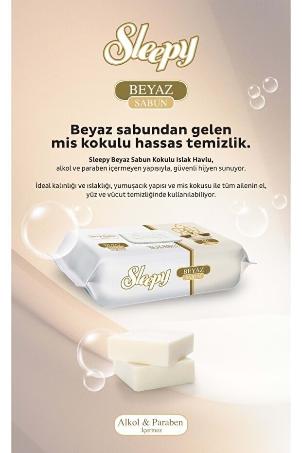 Sleepy Islak Havlu Beyaz Sabun Kokulu
