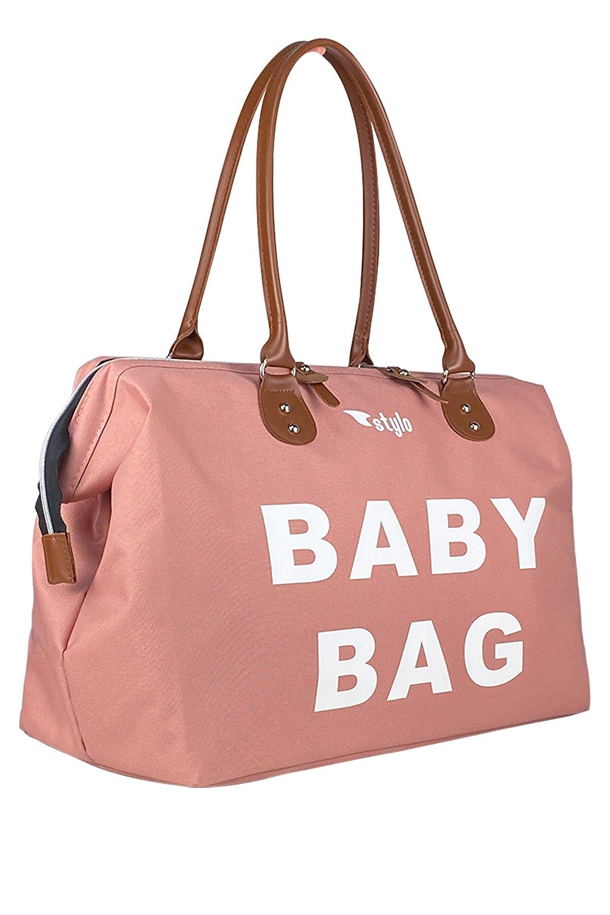 Stylo Baby Bag Tekli Anne Bebek Bakım Kadın Çantası (PUDRA)