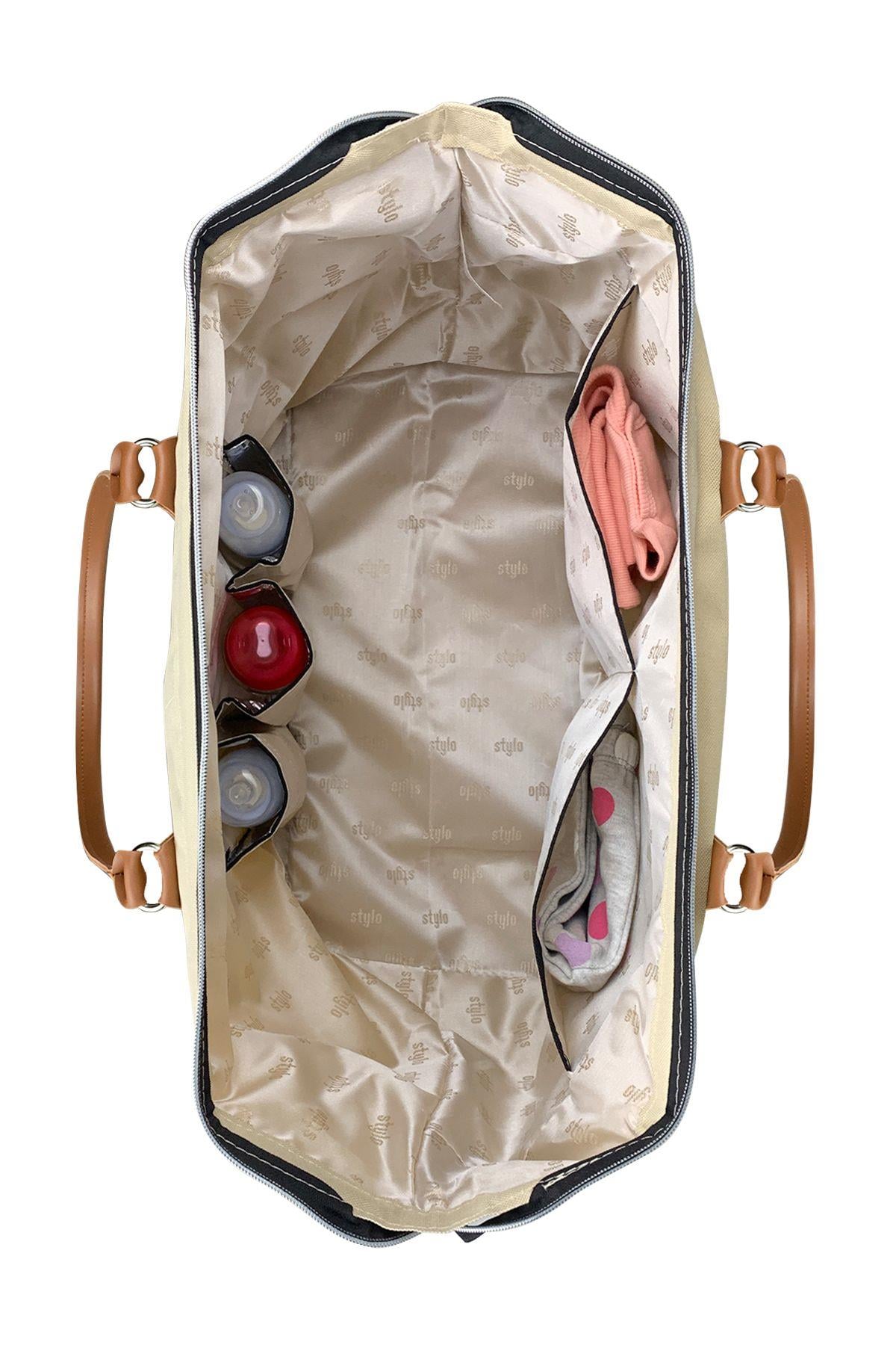 Stylo Mommy Bag USA Anne Bebek Bakım Ve Kadın Çantası ( Cizgili )