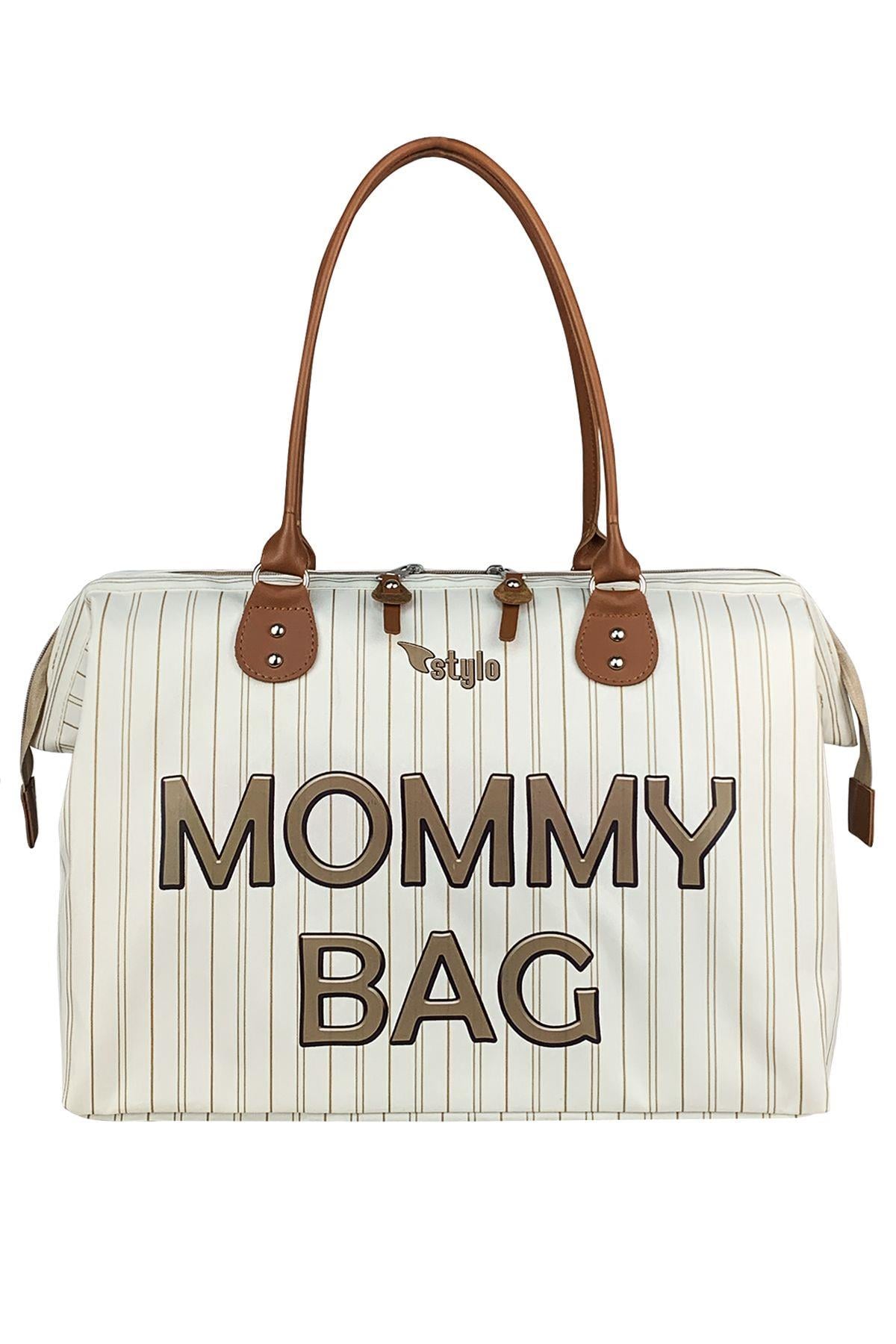 Stylo Mommy Bag USA Anne Bebek Bakım Ve Kadın Çantası ( Cizgili )