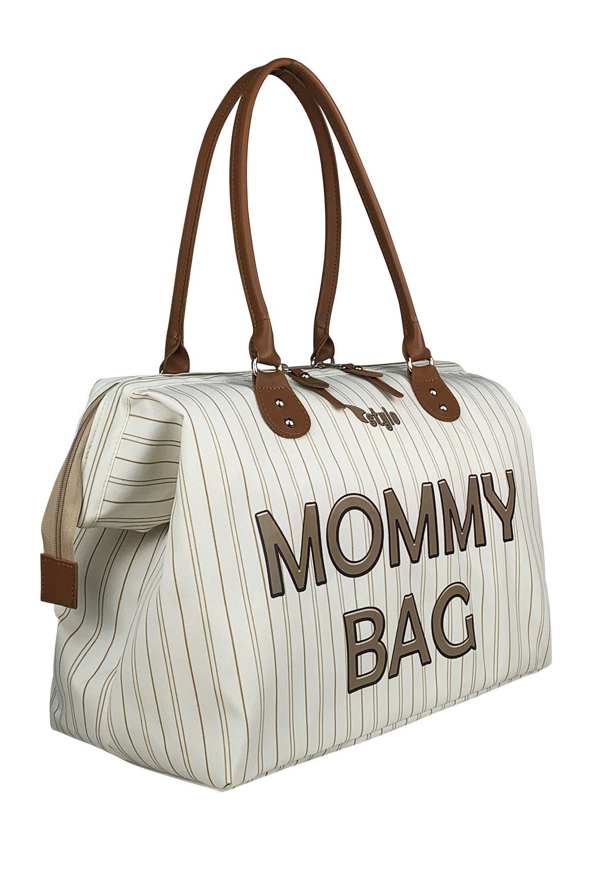 Stylo Mommy Bag USA Anne Bebek Bakım Ve Kadın Çantası ( Cizgili )