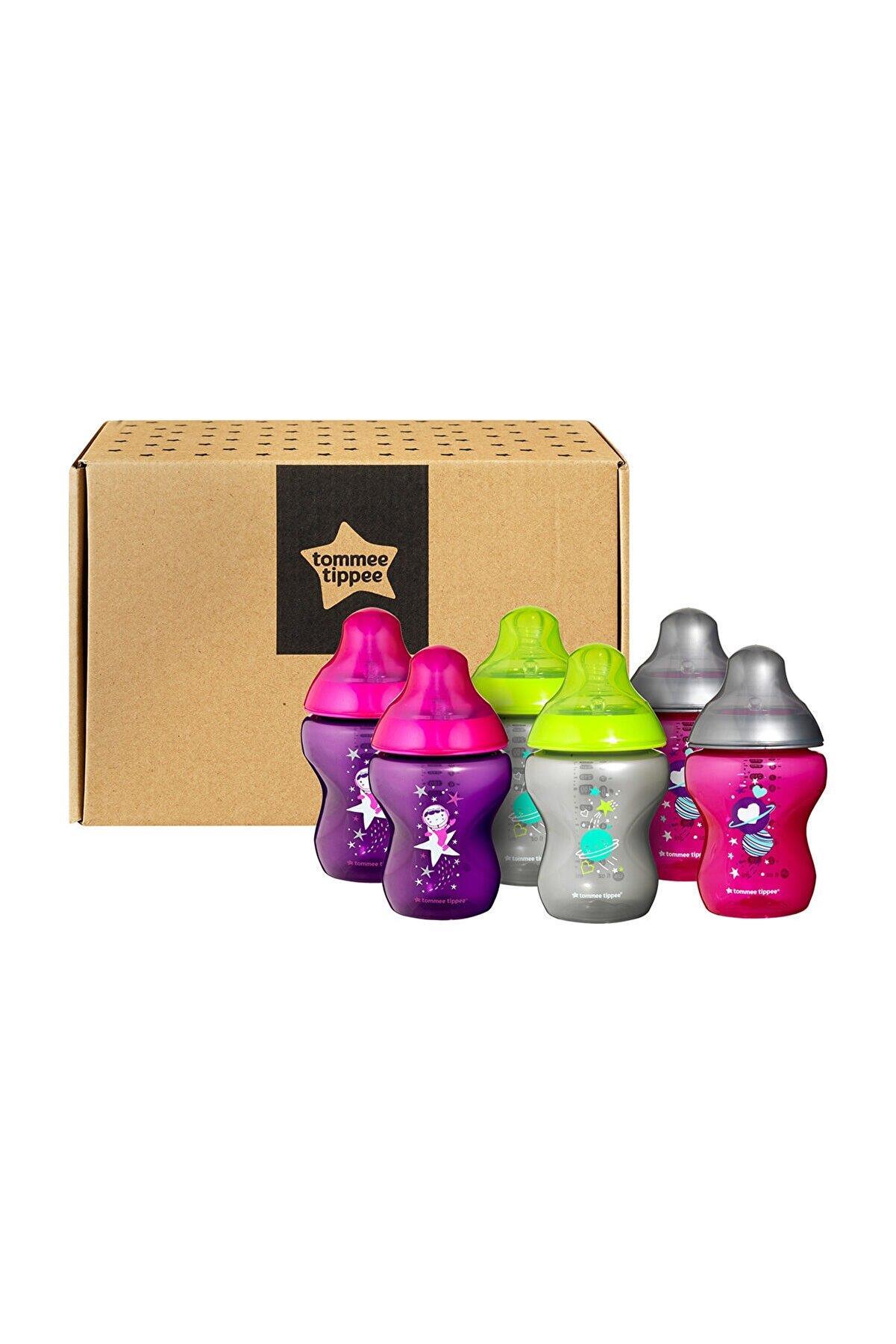 Tommee Tippee Closer to Nature Anne Memesine Benzer Kız Biberon Yavaş Akış - 0+ ay - 6 adet x 260ml
