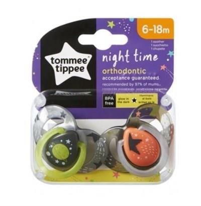 Tommee Tippee Ortodontik Gece Parlayan Emzik 2li 6-18 ay