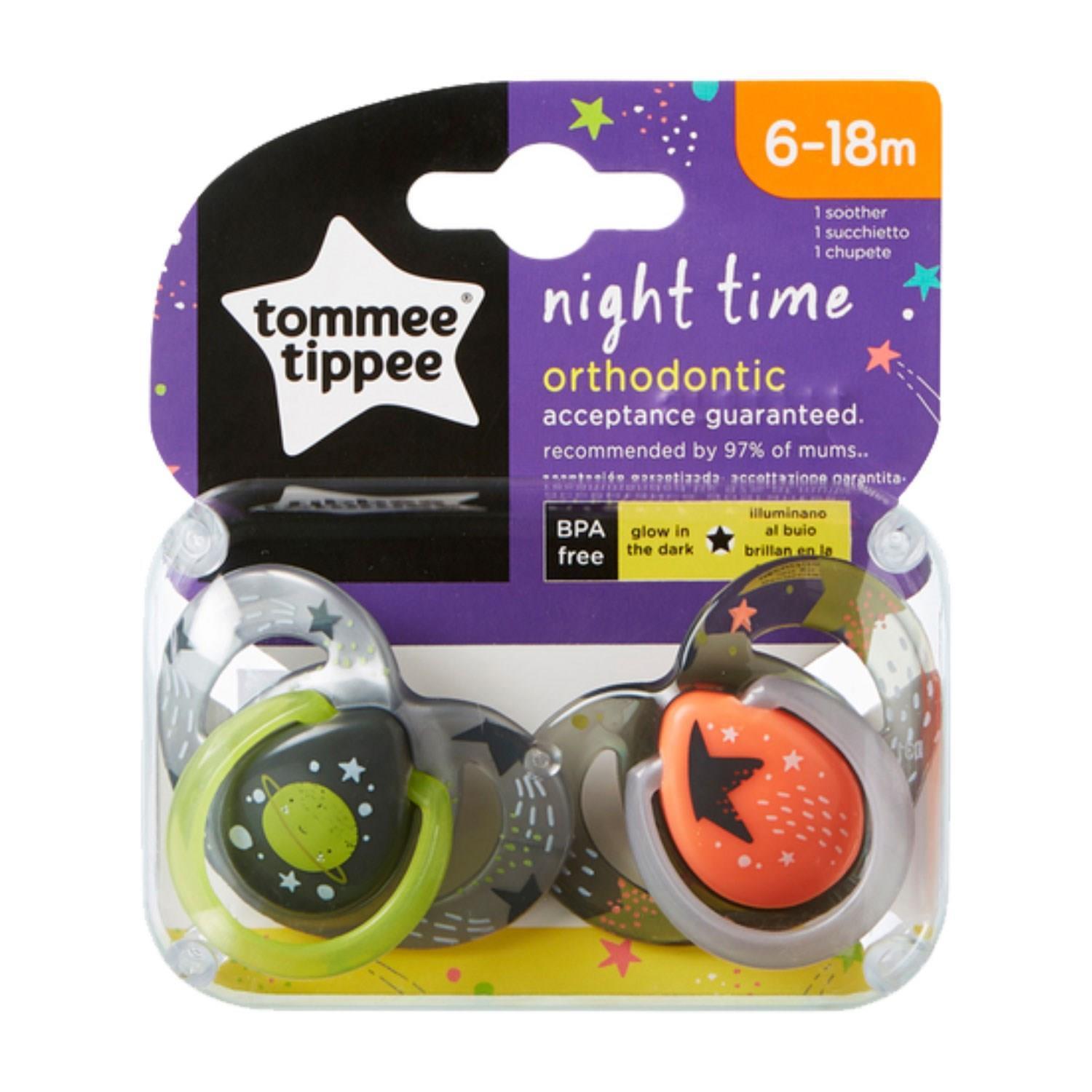 Tommee Tippee Ortodontik Gece Parlayan Emzik 2li 6-18 ay