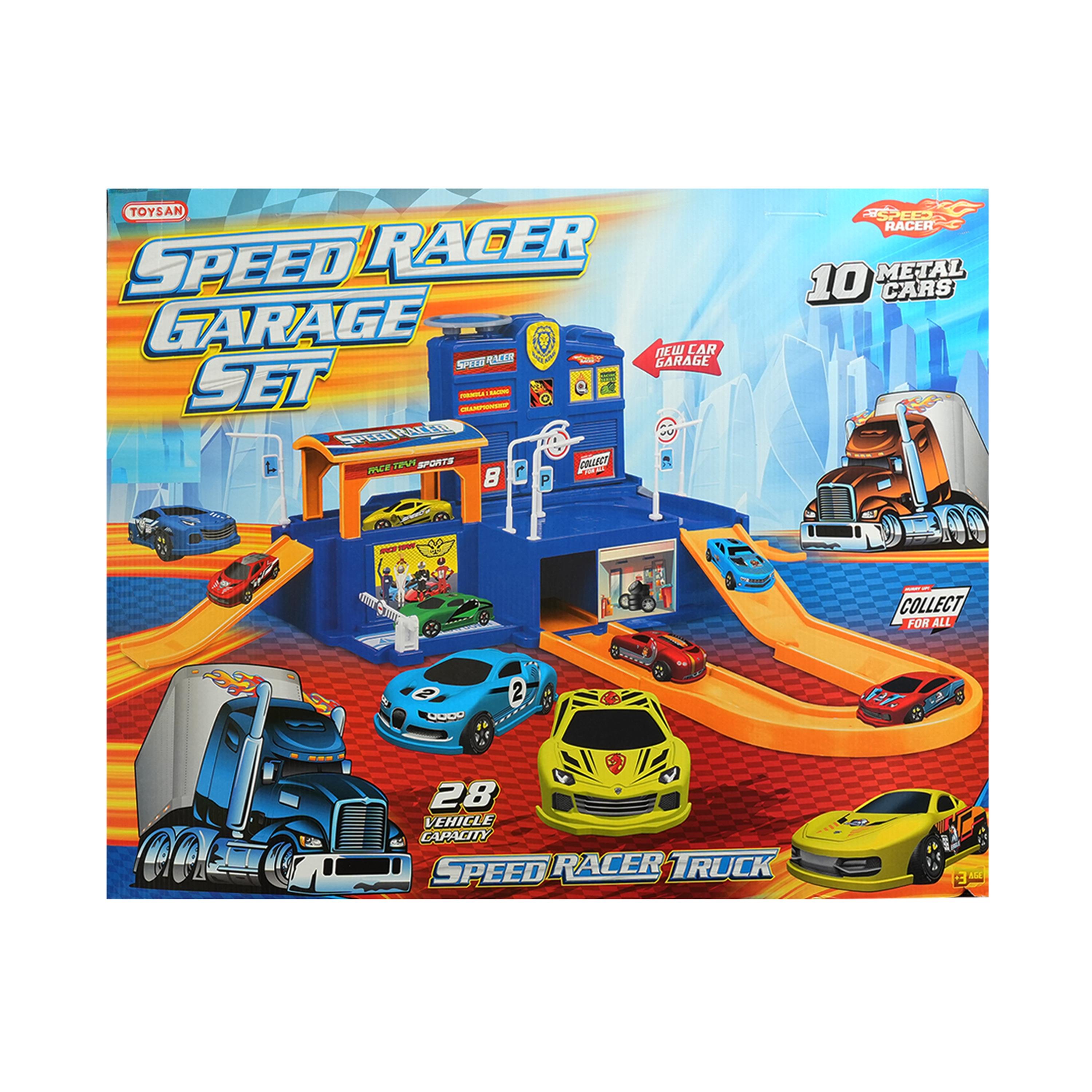 Toysan Speed Racer Tırlı 10 Metal Araçlı Garaj