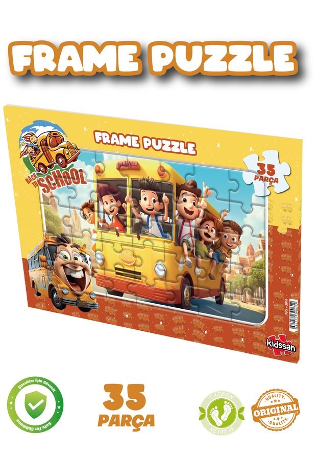 Toysan Taslamalı Frame Puzzle  35 Parça Kds-3210 Karma Desen