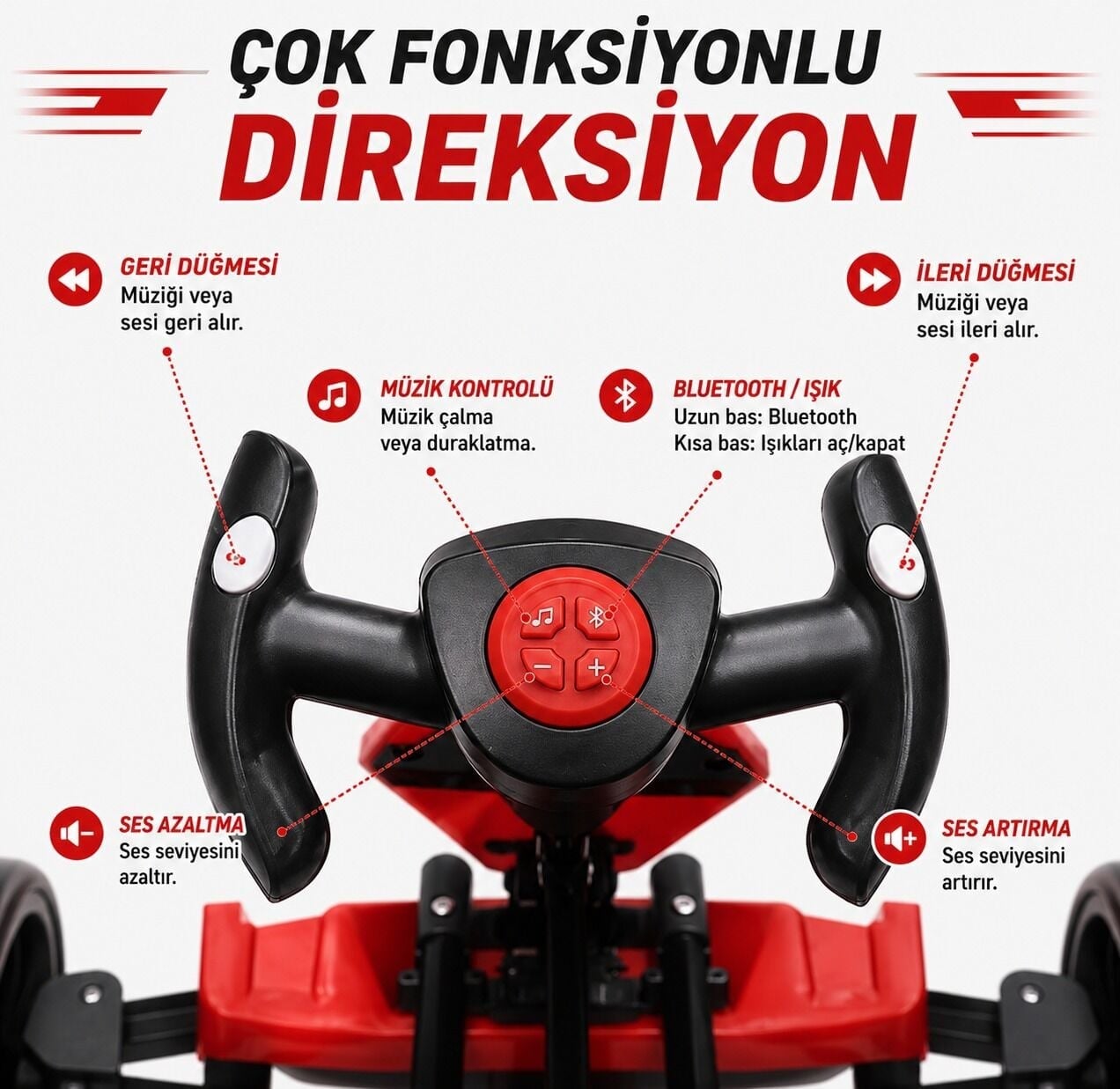 UJ Toys Go Kart 12 V Akülü Araba