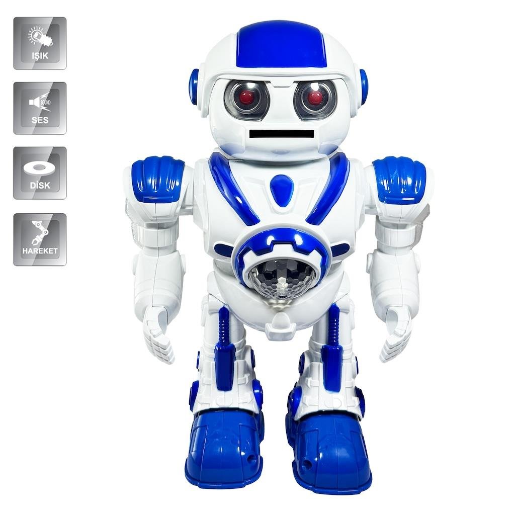 Vardem Işıklı ve Müzikli Disk Atan Uzay Savaşçısı Pilli Robot