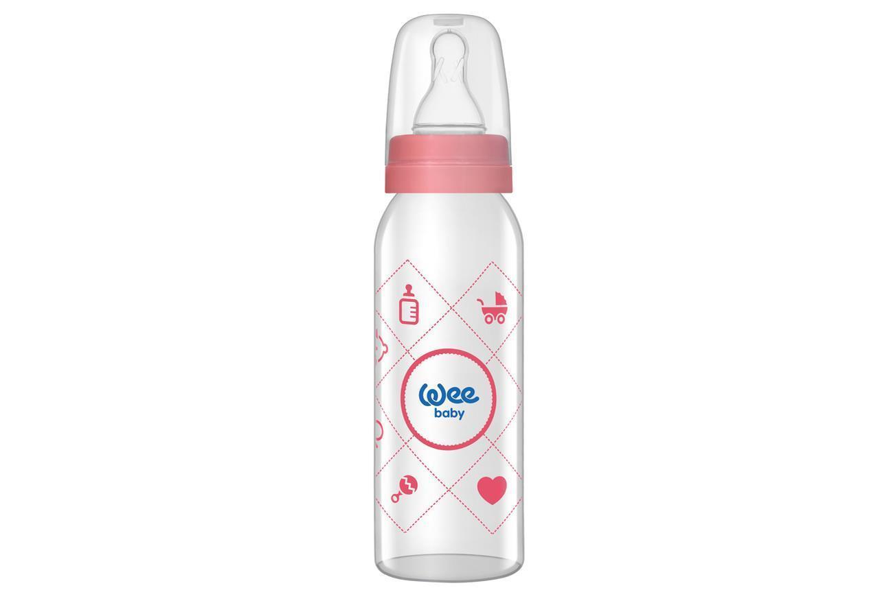 Wee Baby Baby Kiraz Uçlu Cam Biberon / 250 Ml Kod:876 Karma Renk