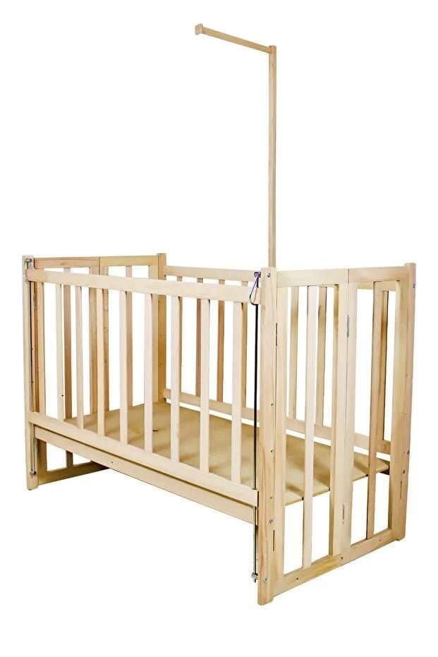 Zeki Çocuk Rimini Ahşap Anne Yanı Beşik Katlanır Model 60x120 Cm Full Set
