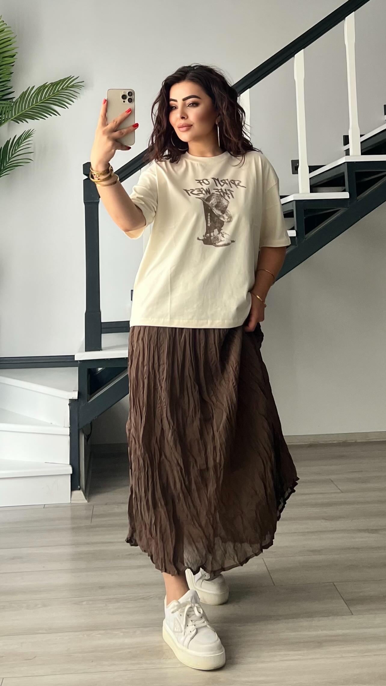 Acı Kahve Kıraşlı Etek