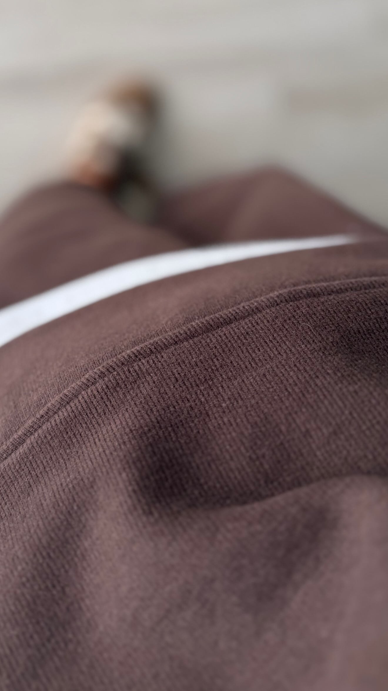Acı Kahve Kontrast Tshirt Detaylı Örme Takım