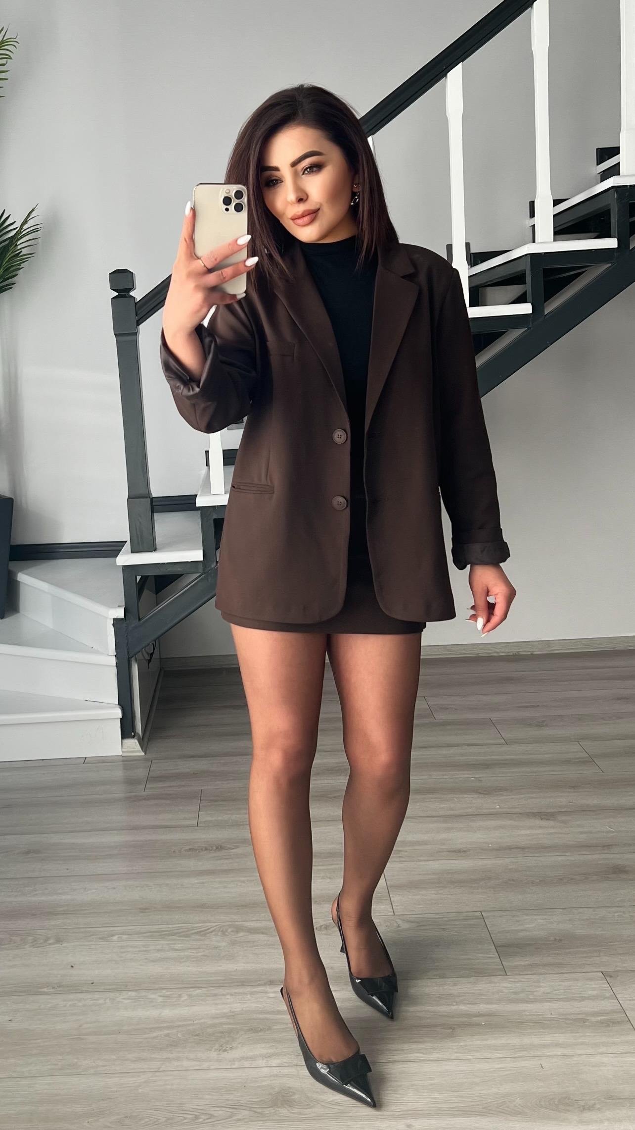 Acı Kahve Premium Astarlı Blazer Ceket 
