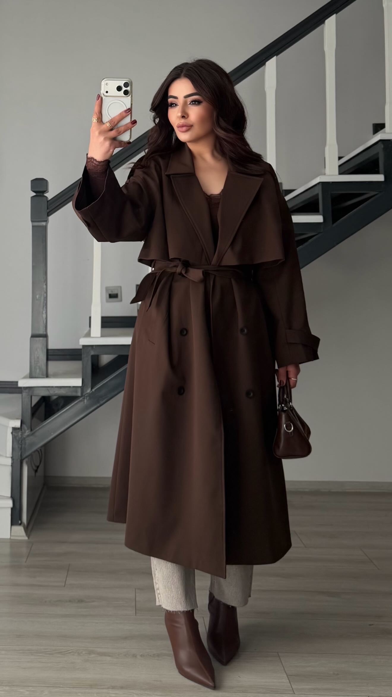 Acı Kahve Premium Oversize Trençkot