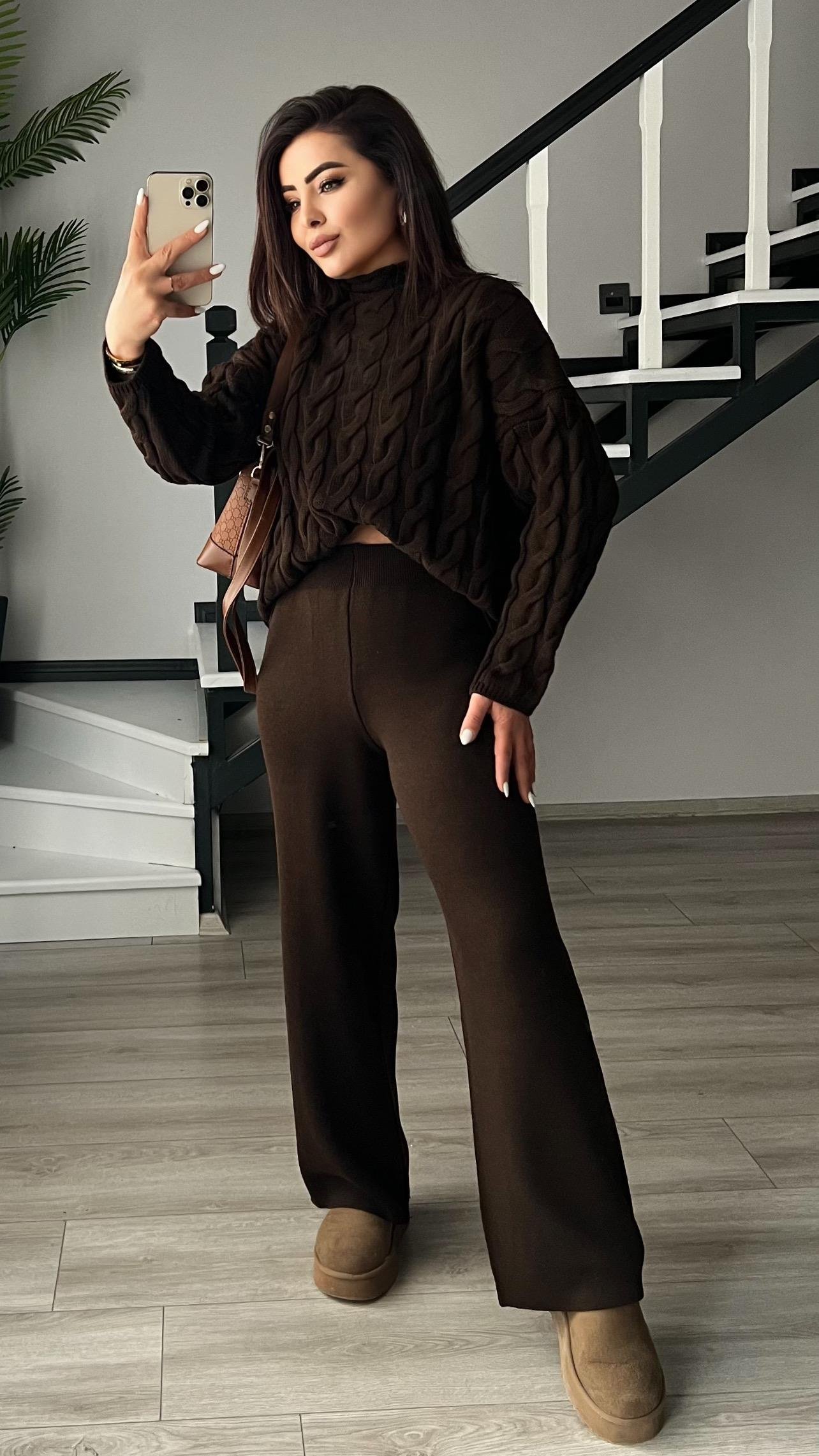 Acı Kahve Premium Triko Pantolon 